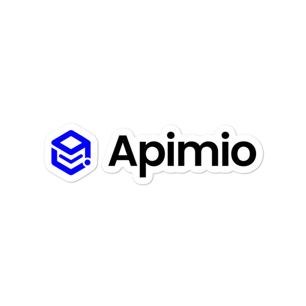 Bubble-free stickers with Apimio logo