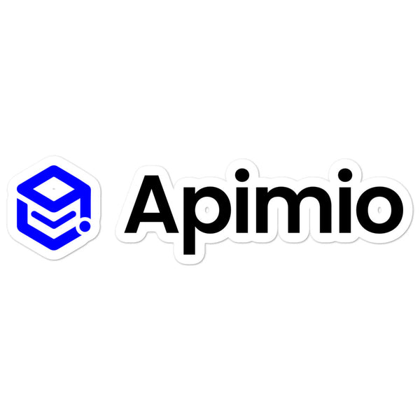 Bubble-free stickers with Apimio logo